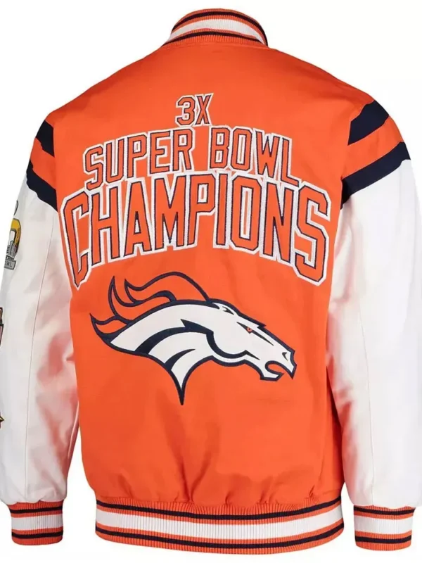 Denver Broncos Home Team Orange and White Jacket