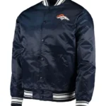 Denver Broncos Locker Room Navy Blue Full-Snap Satin Jacket