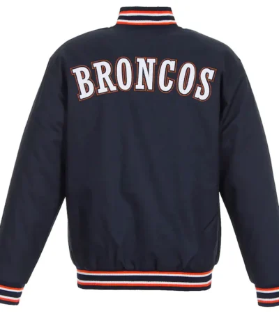 Denver Broncos Navy Blue Poly Twill Jacket