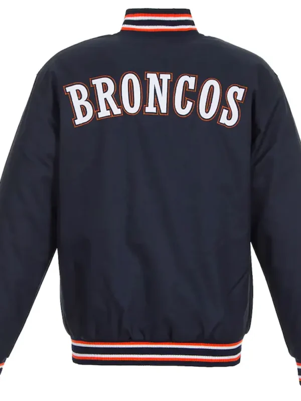 Denver Broncos Navy Blue Poly Twill Jacket