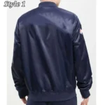 Denver Broncos Navy Blue Satin Jacket
