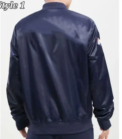 Denver Broncos Navy Blue Satin Jacket