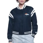 Denver Broncos Printed Logo Varsity Satin Jacket