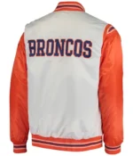 Denver Broncos Starter White and Orange Satin Jacket