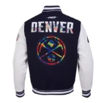 Denver Nuggets 2024/25 City Edition Chenille Navy Varsity Jacket