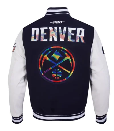Denver Nuggets 2024/25 City Edition Chenille Navy Varsity Jacket