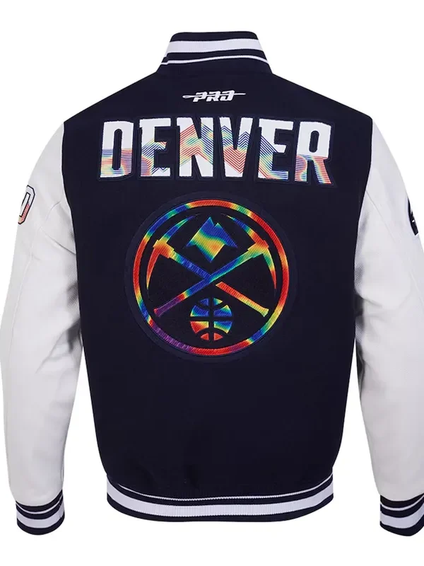 Denver Nuggets 2024/25 City Edition Chenille Navy Varsity Jacket