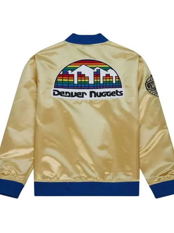 Denver Nuggets Team OG Gold Satin Jacket