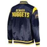 Denver Nuggets Force Play Navy Varsity Satin Jacket