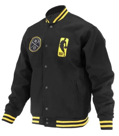 Denver Nuggets Logoman Shadow Black Varsity Jacket