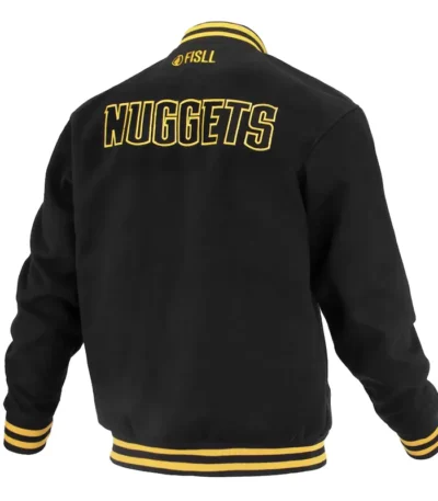 Denver Nuggets Logoman Shadow Black Varsity Jacket