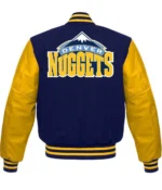 Denver Nuggets NBA Blue and Yellow Varsity Jacket