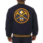 Denver Nuggets Navy Varsity Wool Jacket