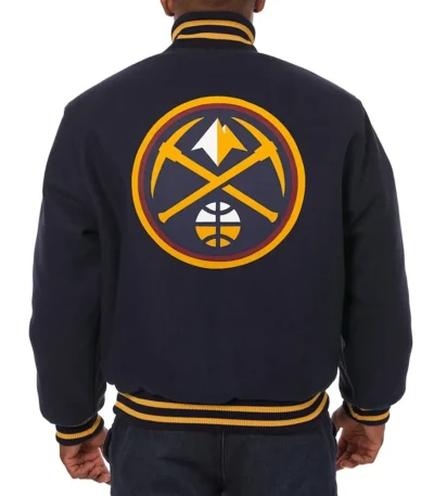 Denver Nuggets Navy Varsity Wool Jacket