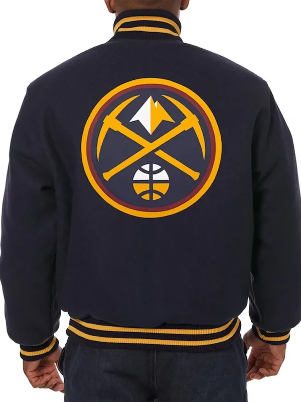 Denver Nuggets Navy Varsity Wool Jacket