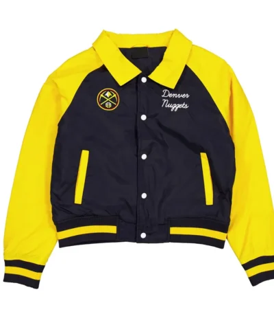 Denver Nuggets Navy and Yellow Throwback Jacket