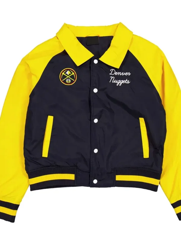 Denver Nuggets Navy and Yellow Throwback Jacket