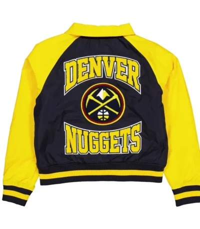 Denver Nuggets Navy and Yellow Throwback Jacket