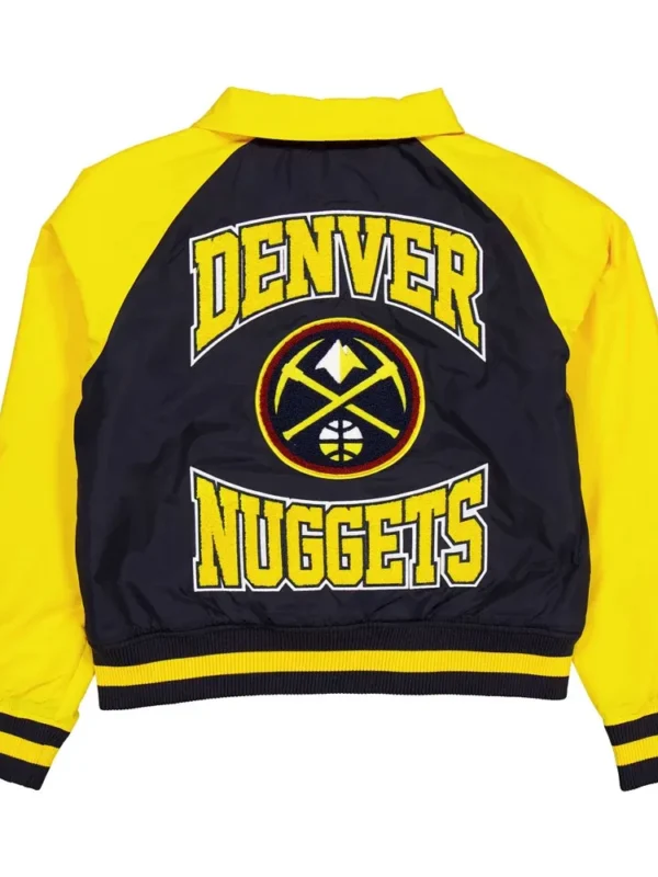 Denver Nuggets Navy and Yellow Throwback Jacket