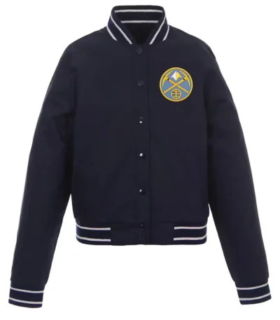 Denver Nuggets Poly Twill Navy Jacket