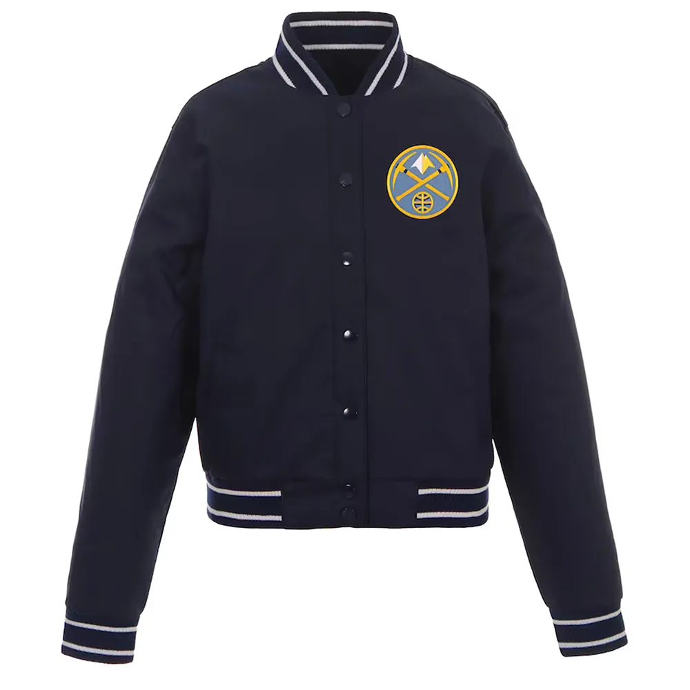 Denver Nuggets Poly Twill Navy Jacket Denver Nuggets Poly Twill Navy Jacket
