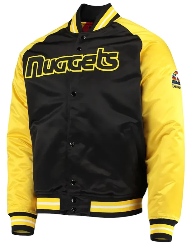 Denver Nuggets Reload 3.0 Hardwood Classics Varsity Satin Jacket