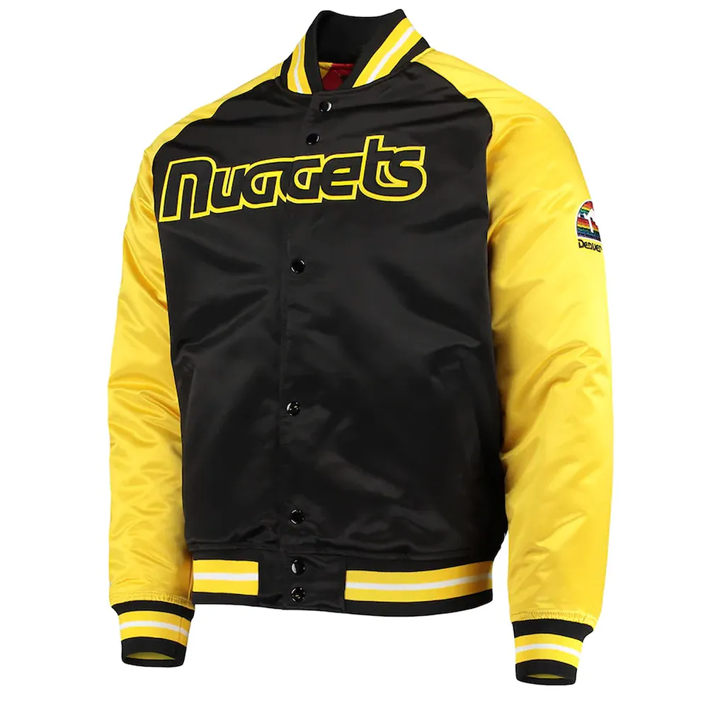 Denver Nuggets Reload 3.0 Hardwood Classics Varsity Satin Jacket Denver Nuggets Reload 3.0 Hardwood Classics Varsity Satin Jacket