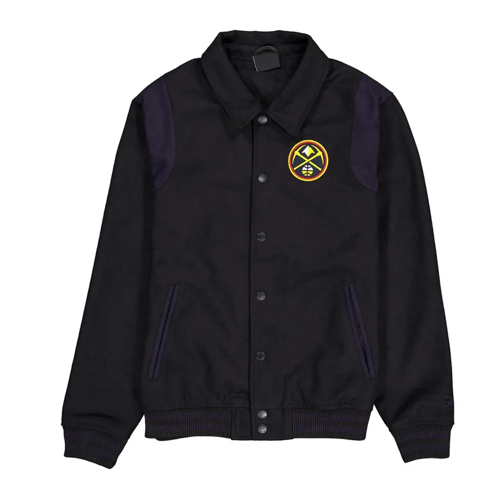 Denver Nuggets Sport Night Teddy Varsity Jacket Denver Nuggets Sport Night Teddy Varsity Jacket