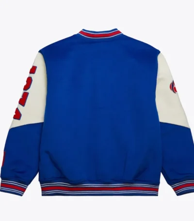 Denver Nuggets Team History Royal Vintage Logo Varsity Jacket