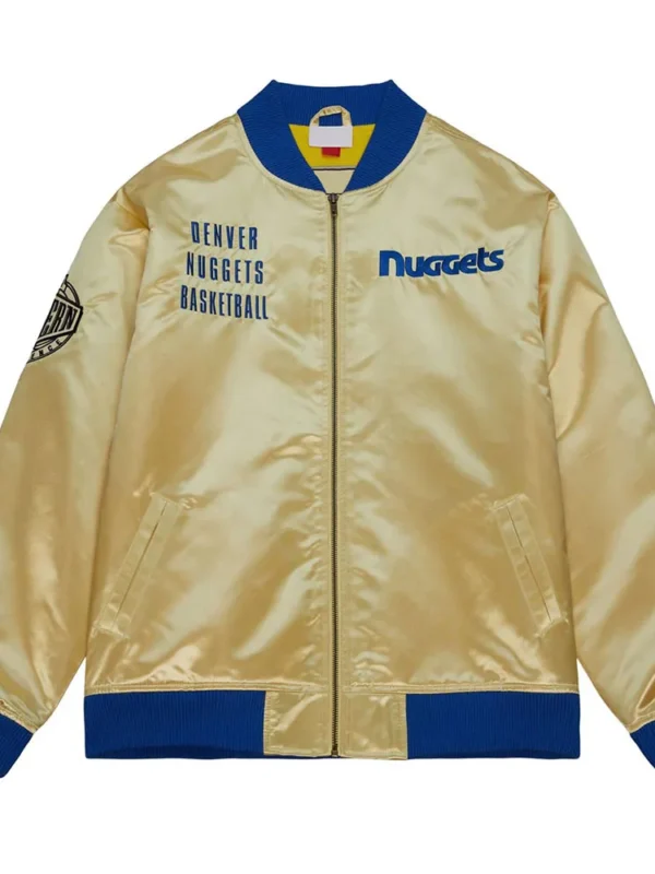 Denver Nuggets Team OG 2.0 Gold Satin Jacket