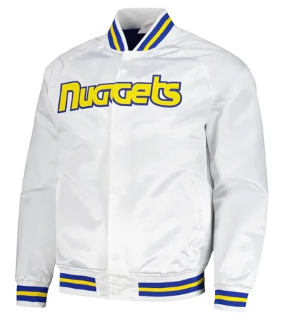 Denver Nuggets Throwback Wordmark White Jacket