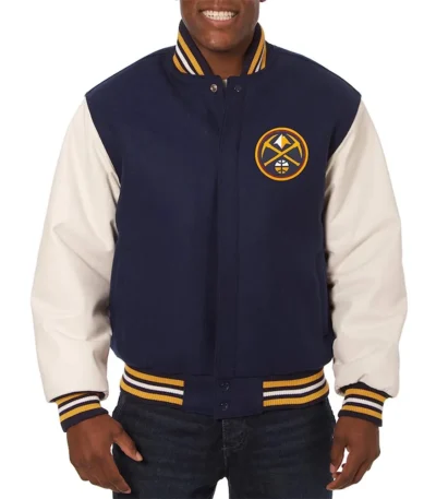 Denver Nuggets Varsity Navy/White Jacket