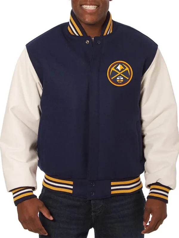 Denver Nuggets Varsity Navy/White Jacket
