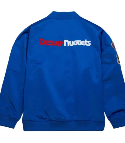 Denver Nuggets Vintage Logo Royal Lightweight Satin Jacket