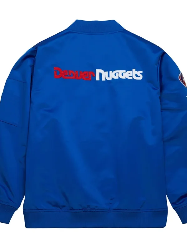 Denver Nuggets Vintage Logo Royal Lightweight Satin Jacket