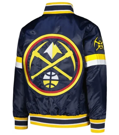Denver Nuggets Youth Home Game Navy Satin Jacket