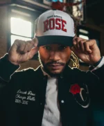 Derrick Rose Chicago Bulls Black Retirement Letterman Jacket