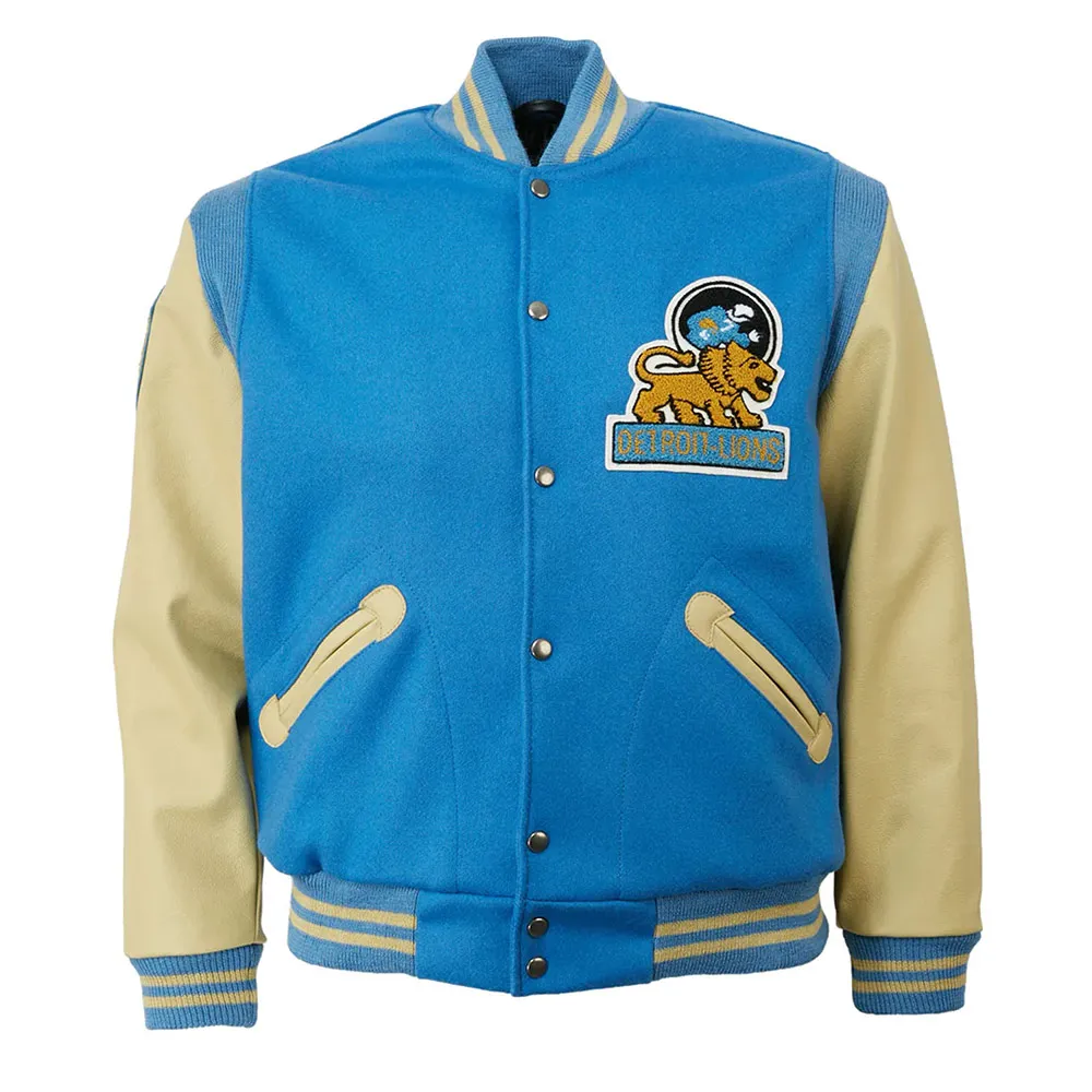 Detroit Lions 9 Matthew Stafford Varsity Jacket Detroit Lions 9 Matthew Stafford Varsity Jacket