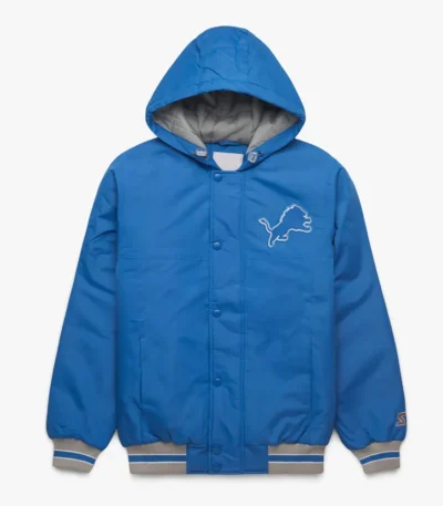Detroit Lions Blue Hooded Jacket