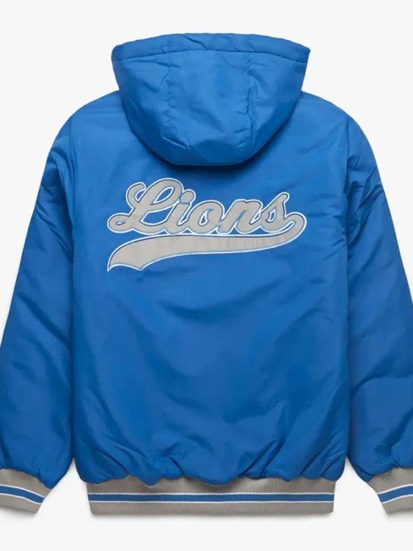 Detroit Lions Blue Hooded Jacket
