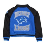 Detroit Lions Blue and Navy Throwback Jacket