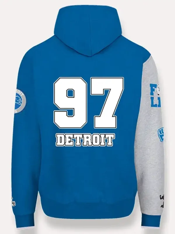 Detroit Lions Blue and White Hoodie