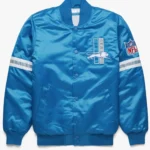 Detroit Lions Bomber Satin Light Blue Jacket