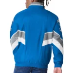 Detroit Lions Captain Royal Varsity Satin Jacket