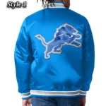 Detroit Lions Closer Blue-Silver Satin Jacket