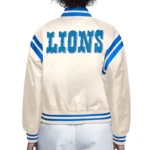 Detroit Lions Cream Full Count Satin Jacket