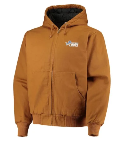 Detroit Lions Dunbrooke Brown Cotton Jacket