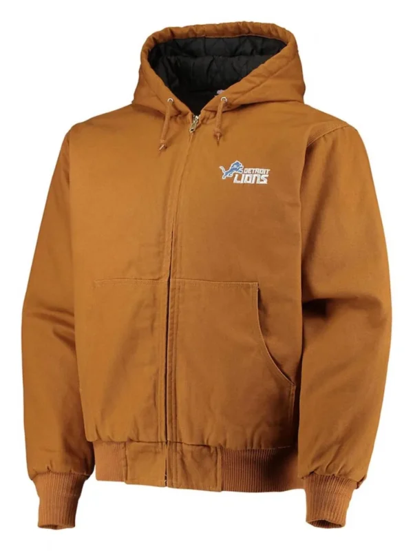 Detroit Lions Dunbrooke Brown Cotton Jacket