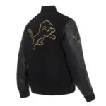 Detroit Lions Full-Zip Black Varsity Jacket