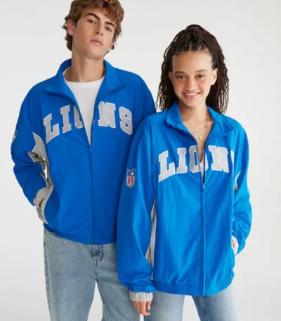 Detroit Lions Full-Zip Blue Track Jacket